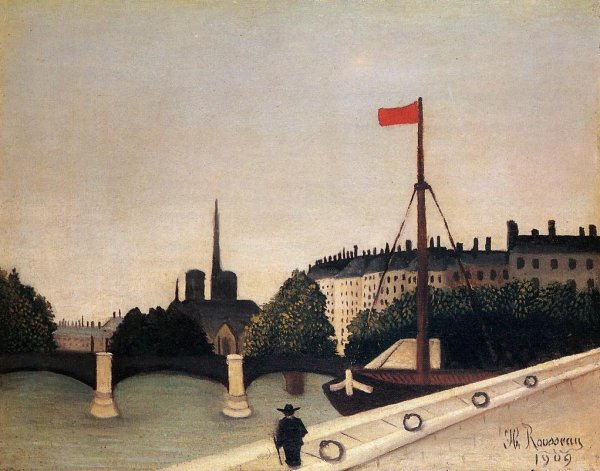 Notre Dame: View of the Ile Saint-Louis from the Quai Henri IV